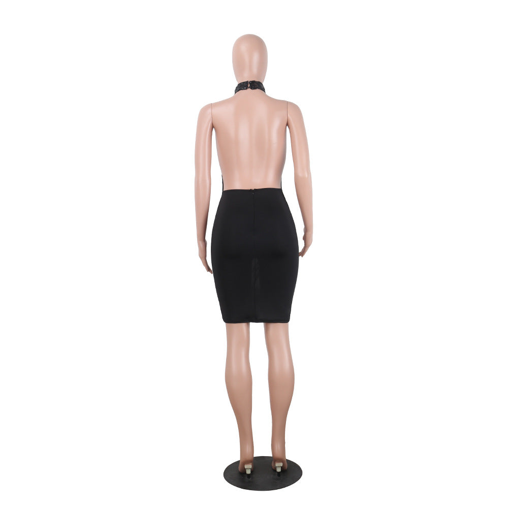 Sequin Backless Party Dress