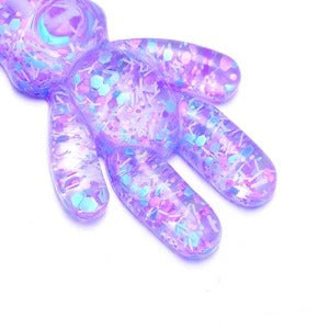 Glitter Gummy Bear Drop Earrings