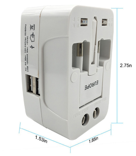Universal Travel Adapter with Multiple Functions