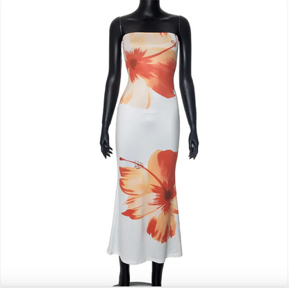 Strapless Summer Casual Dress