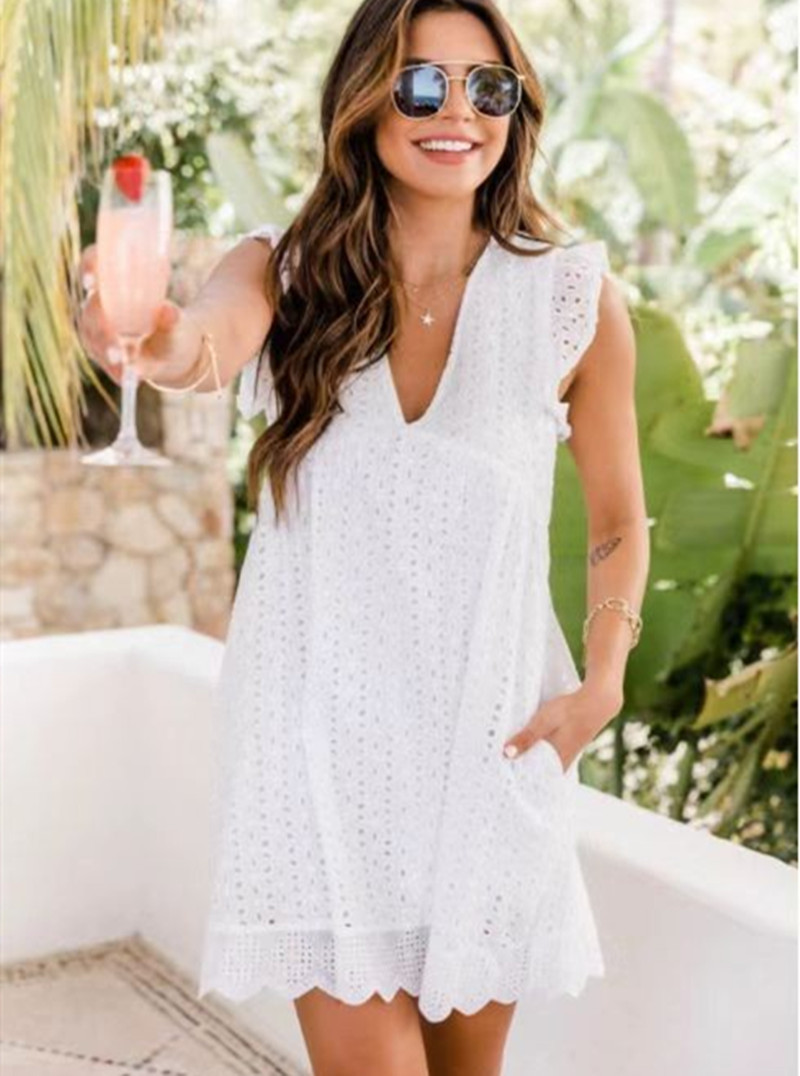 Lace Dress with Pockets