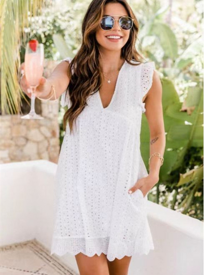 Lace Dress with Pockets