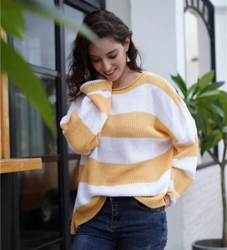 Striped Colorblock Sweater