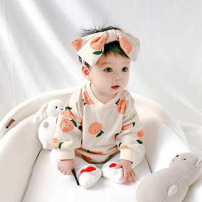 Baby Print Top & Headband Set