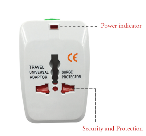 Universal Travel Adapter with Multiple Functions