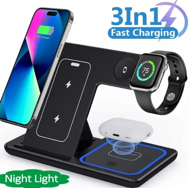 3-in-1 Foldable Wireless Charging Station