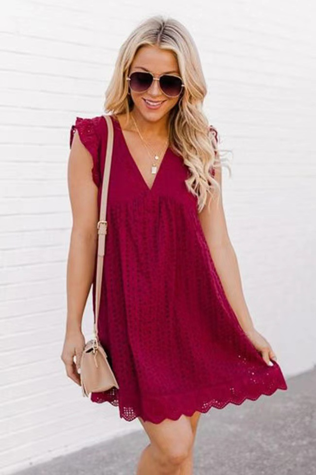 Lace Dress with Pockets
