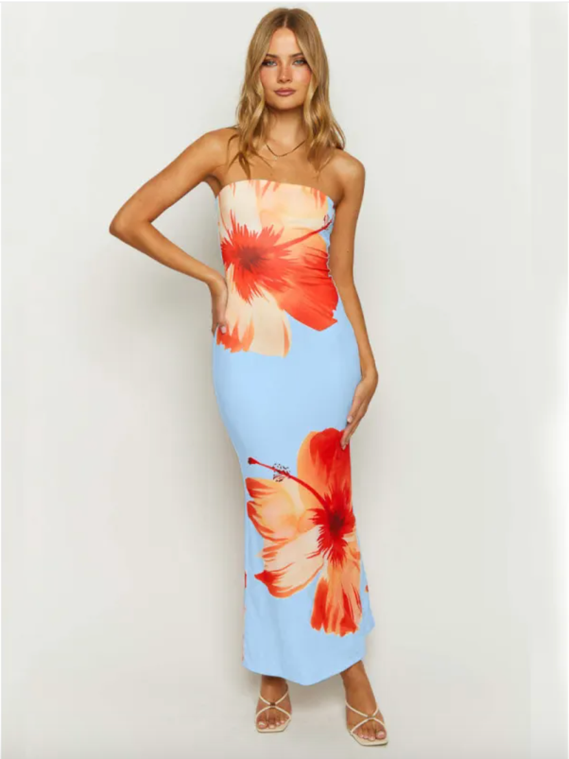Strapless Summer Casual Dress