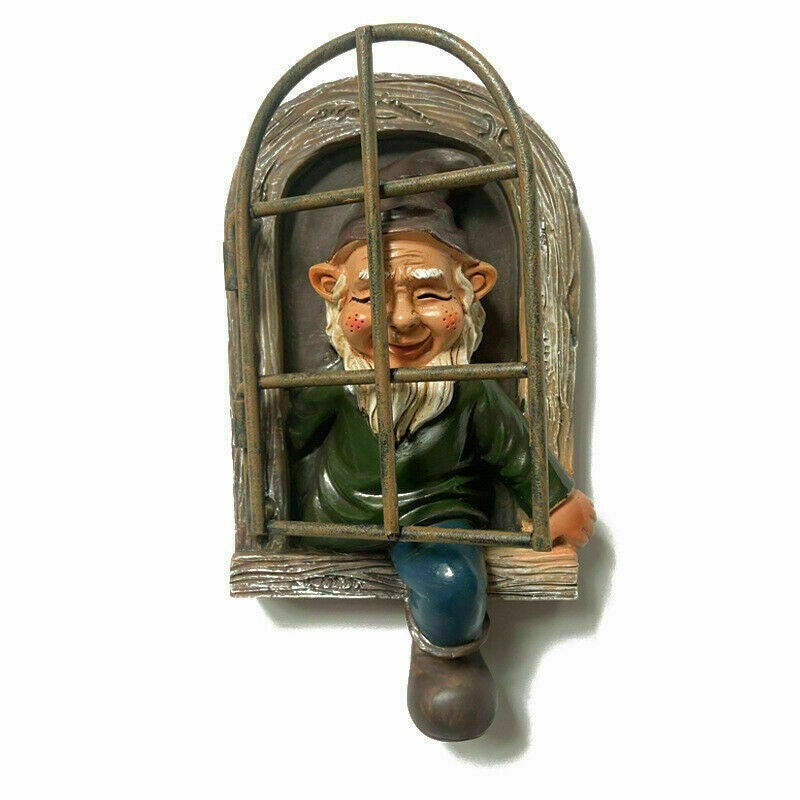 Tree Hugger Garden Elf Statue
