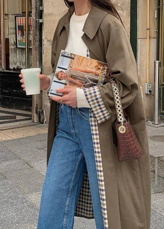 Long Button Trench Coat
