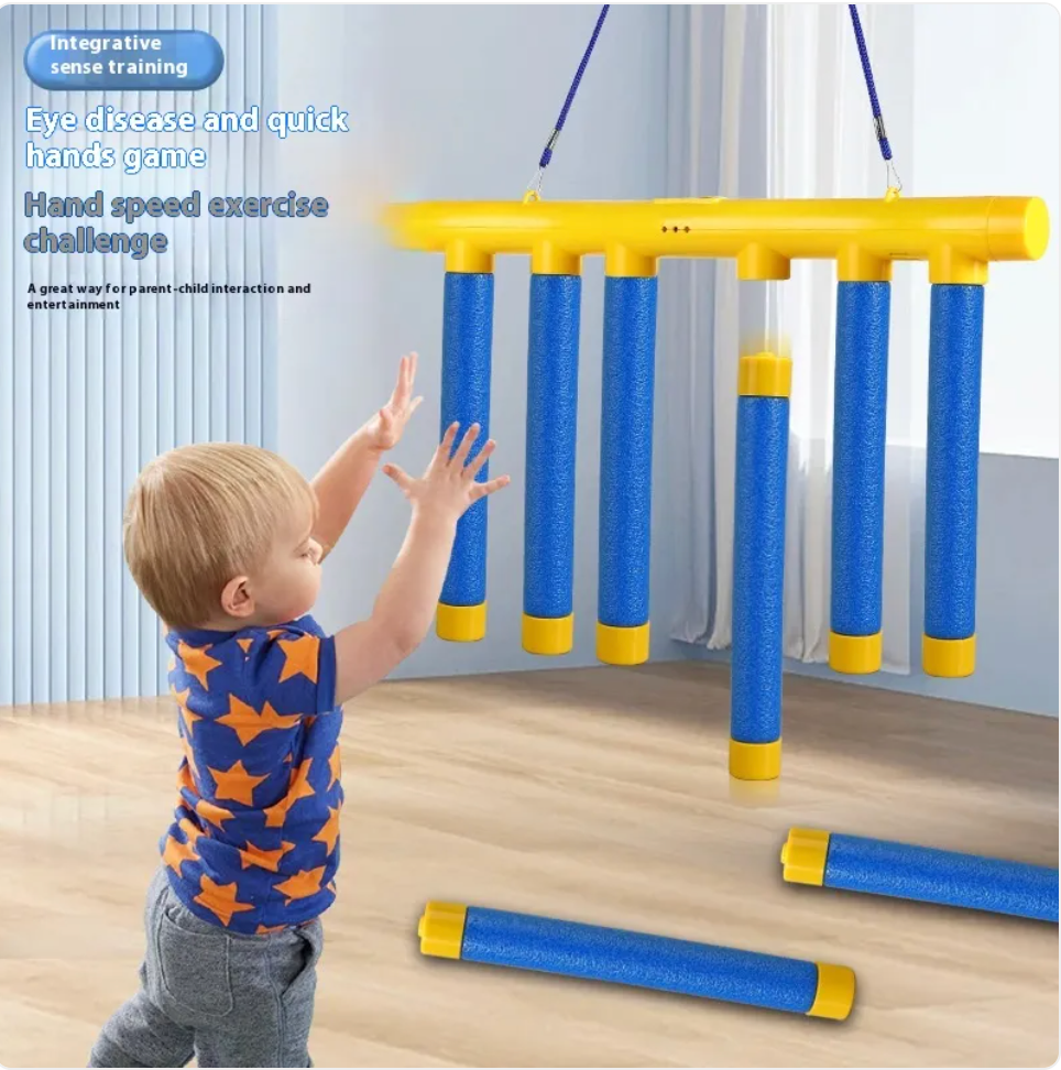 Catch-the-Stick Reaction Game for Kids