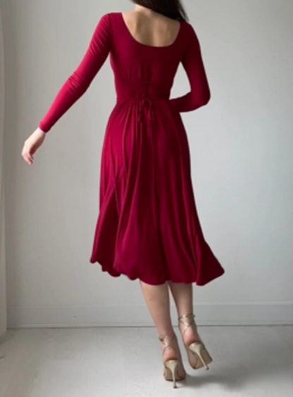 Elegant Long-Sleeve Dress