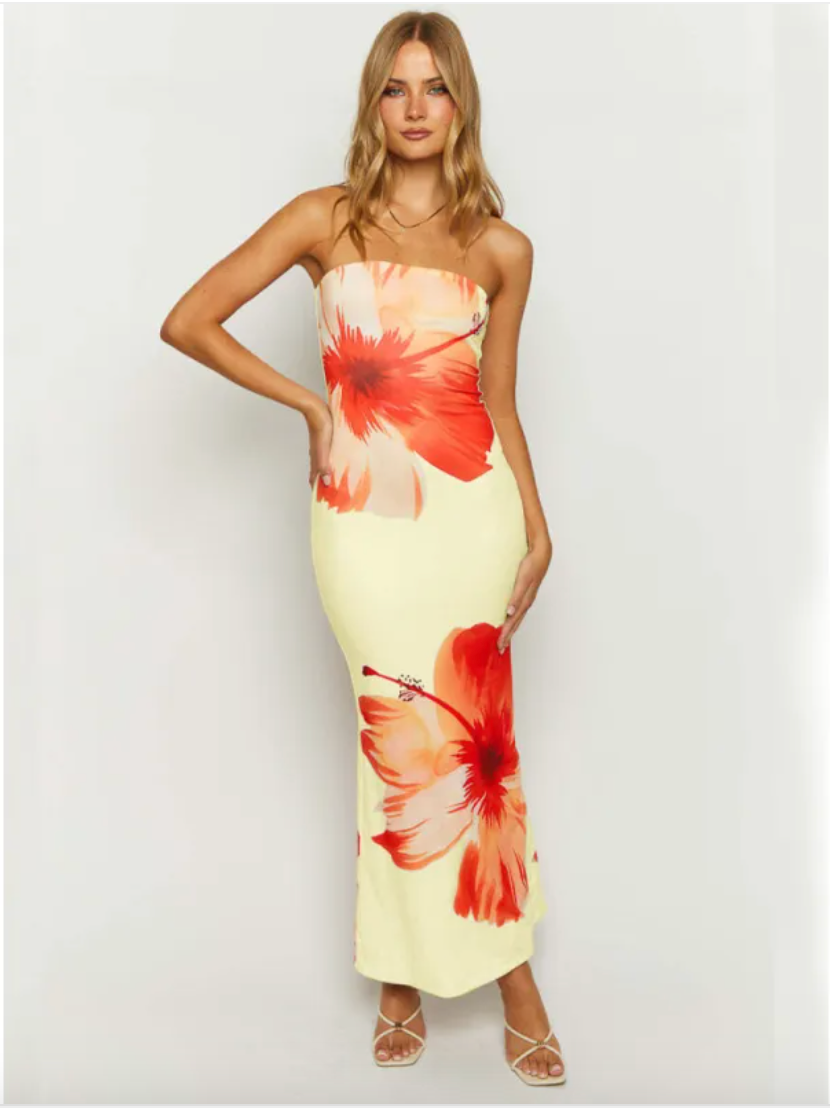 Strapless Summer Casual Dress