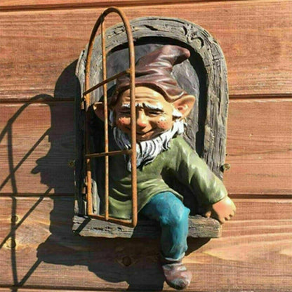 Tree Hugger Garden Elf Statue