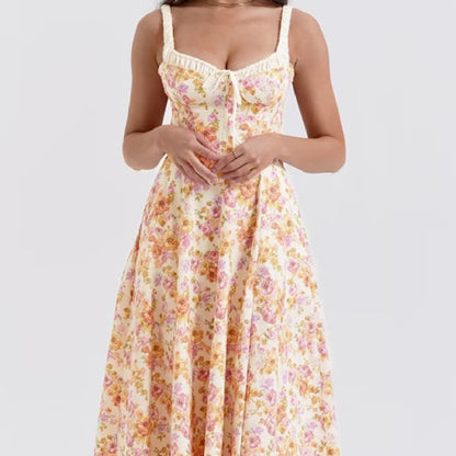 Floral Suspender Dress