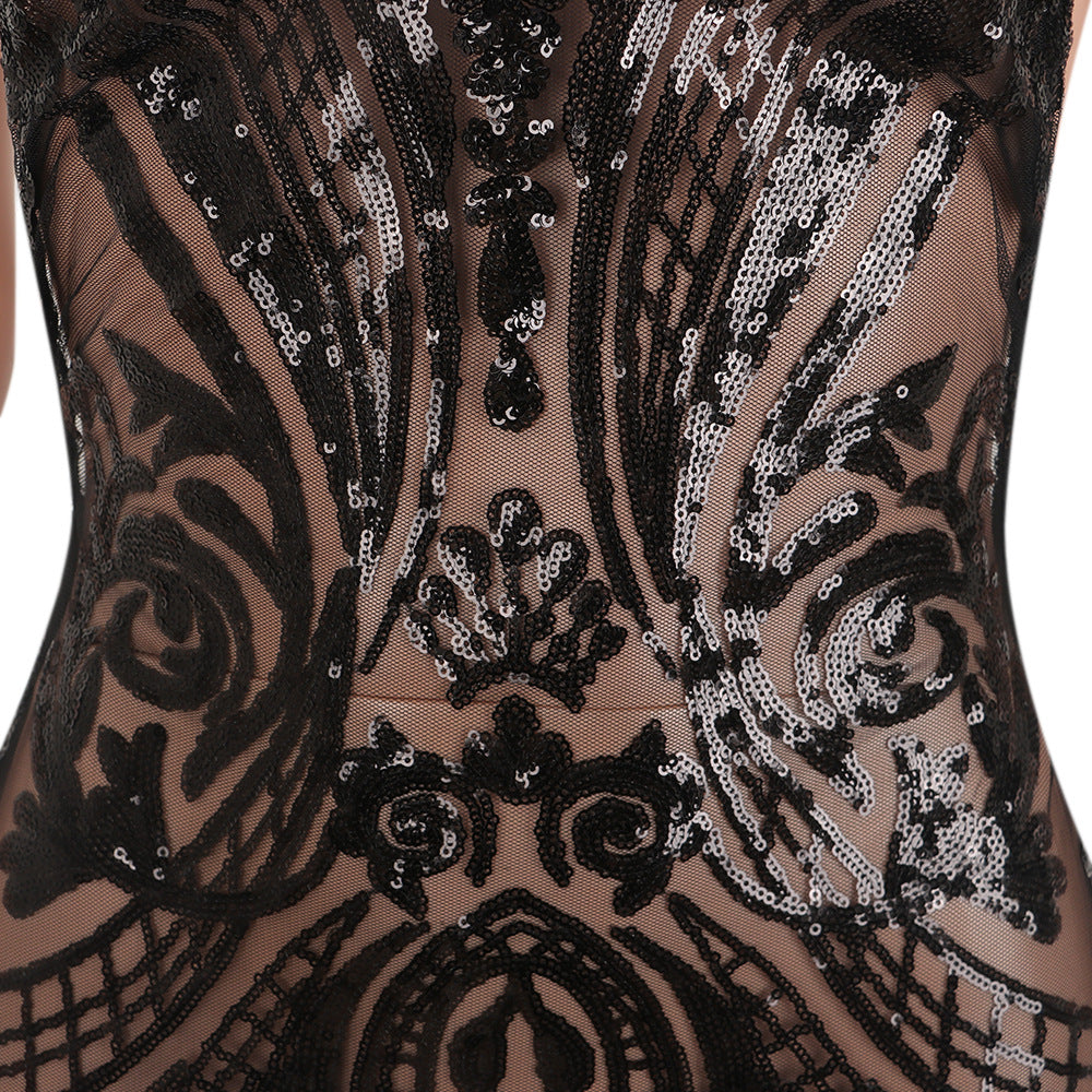 Sequin Backless Party Dress