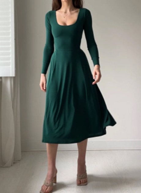 Elegant Long-Sleeve Dress