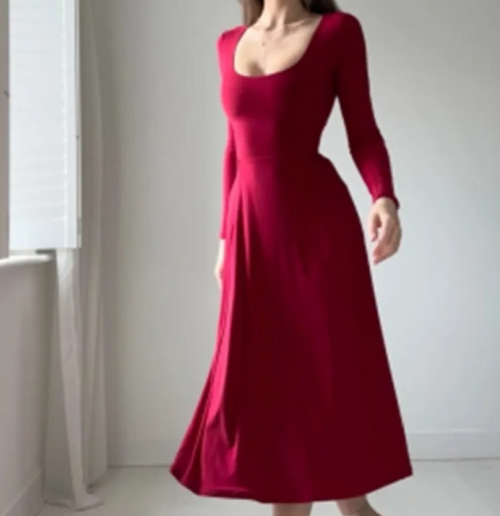 Elegant Long-Sleeve Dress