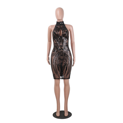 Sequin Backless Party Dress